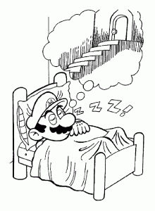 Mário Bros Páginas Para Colorir Para Crianças