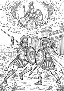 Duelo sob o olhar de Atena