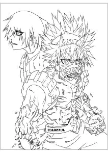 Desenhos para colorir de my hero academy para crianças