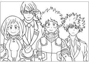 Desenhos para colorir gratuitos de my hero academy para imprimir