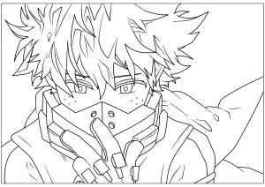 Desenhos para colorir gratuitos de my hero academy para crianças