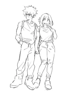 Desenhos para colorir de my hero academy gratuitos para crianças