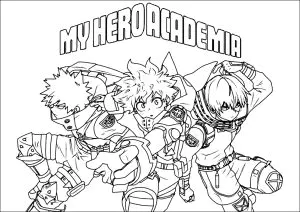 Desenhos para colorir gratuitos de my hero academy para crianças