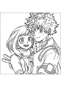 Desenhos para colorir para crianças gratuitos de my hero academy