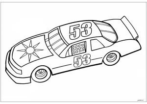 Vista superior de um carro Nascar