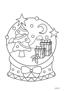 Globo De Neve Com árvore De Natal E Presentes