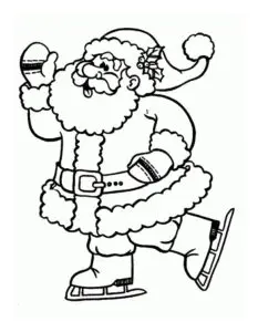 Pai Natal Patinador No Gelo
