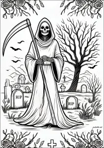 Desenhos Para Colorir Gratuitos De O Ceifador Para Baixar