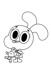 Dibujos para colorear para niños gratis de o incrível mundo de gumball
