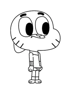 Dibujos para colorear para niños de o incrível mundo de gumball, gratis, para descargar