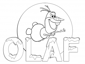 Coloriage de Olaf (a rainha da neve) gratuit à colorier