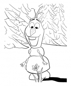 Coloriage de Olaf (a rainha da neve) à telecharger gratuitement