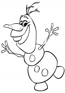 Olaf (a rainha da neve) páginas para colorir para crianças