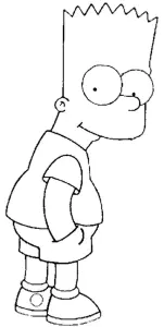 Bart Novamente Na Ribalta Sobre Esta Simples Coloração