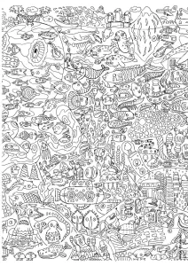 Desenhos simples para colorir gratuitos de páginas para colorir adultos para baixar