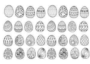 49153947 - livro de páscoa para colorir ovos