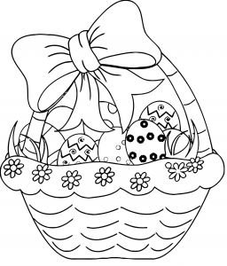 Imagem De Páscoa Para Descarregar E Colorir