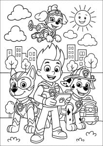 Desenhos para colorir de patrulha pata para crianças