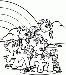 Páginas de colorir Pequena Pony para crianças