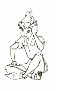 Desenho Do Peter Pan Gratuito Para Descarregar E Colorir