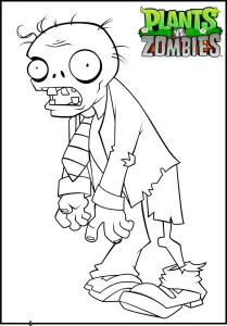 Plantas Vs Páginas Coloridas De Zombies Para Crianças