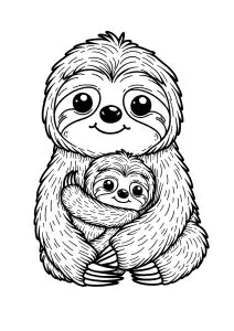 Maman Preguiça Et Son Petit