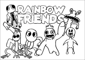 Personagens Dos Amigos Do Arco Íris Para Colorir
