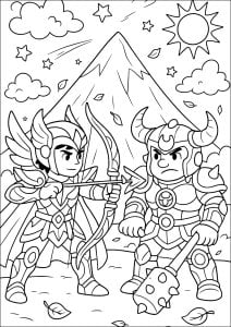 Desenhos para colorir de os cavaleiros do zodíaco gratuitos para crianças