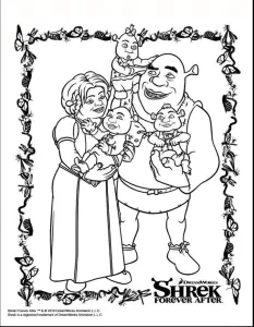 Páginas Para Colorir Shrek Para Crianças