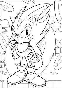 Shadow the hedgehog num anel dourado - Sonic - Just Color Crianças :  Páginas para colorir para crianças