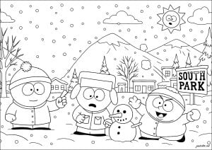Desenhos para colorir de south park para baixar