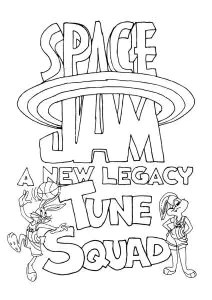 Desenhos para colorir de space jam para crianças