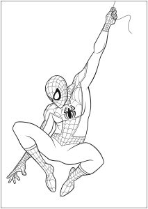 Desenho Homem Aranha sem Máscara - Desenho para Colorir