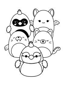 Cinq Squishmallows