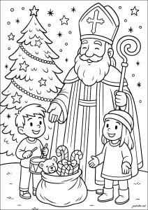 Desenhos para colorir de st nicolas para imprimir