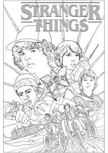 Desenhos para colorir gratuitos de stranger things para imprimir