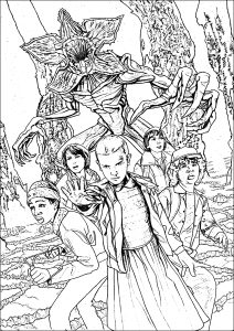 Desenhos para colorir gratuitos para crianças de stranger things
