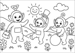 Desenhos para colorir de teletubbies para imprimir