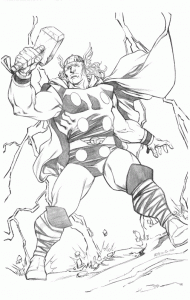 Desenho Inspirado No Deus Nórdico Thor