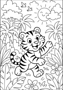 O tigre jogador da selva