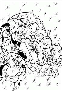 Tom E Jerry Colorindo Páginas Para Crianças