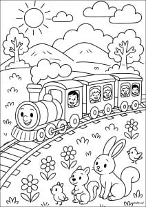 Desenhos para colorir de transporte gratuitos para crianças