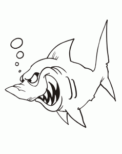 Desenhos para colorir de tubarões
