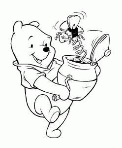 Páginas de coloração Winnie the Pooh para descarregar