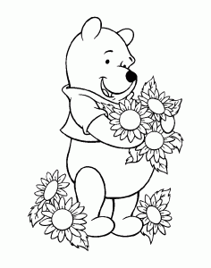 Desenho Winnie the Pooh grátis para descarregar e colorir
