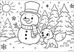 Desenhos para colorir gratuitos de winter para imprimir