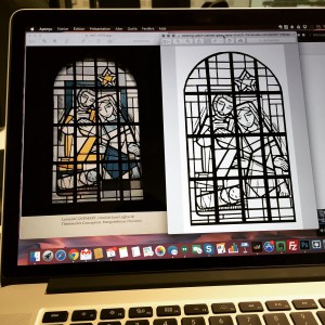 Before / After : Coloring pages made from Stained glasses !