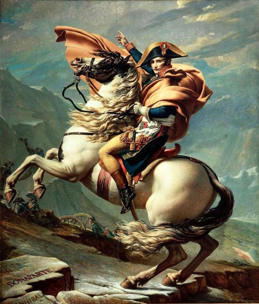 Bonaparte Crossing the Alps by Jacques-Louis David
