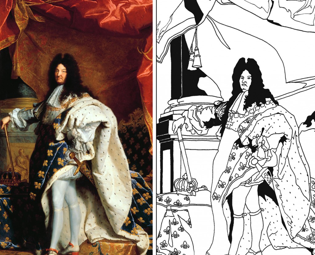 Our coloring page of LOUIS XIV of France, known as "The Sun King"