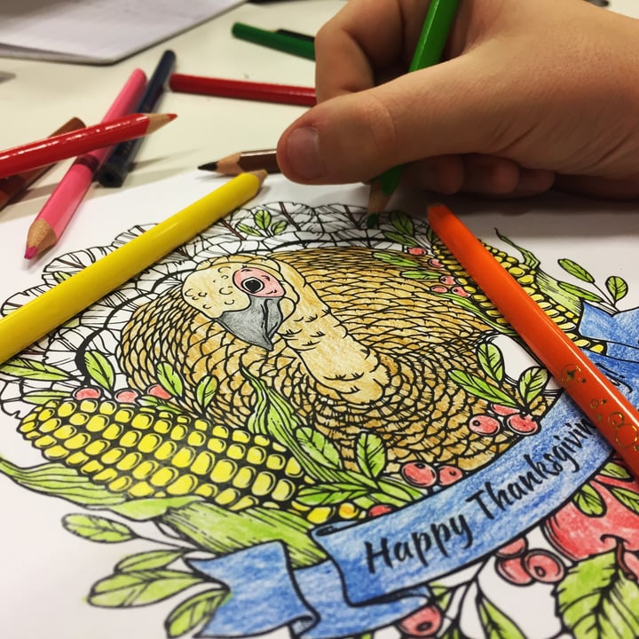 How about coloring some of our Thanksgiving pages? :-)